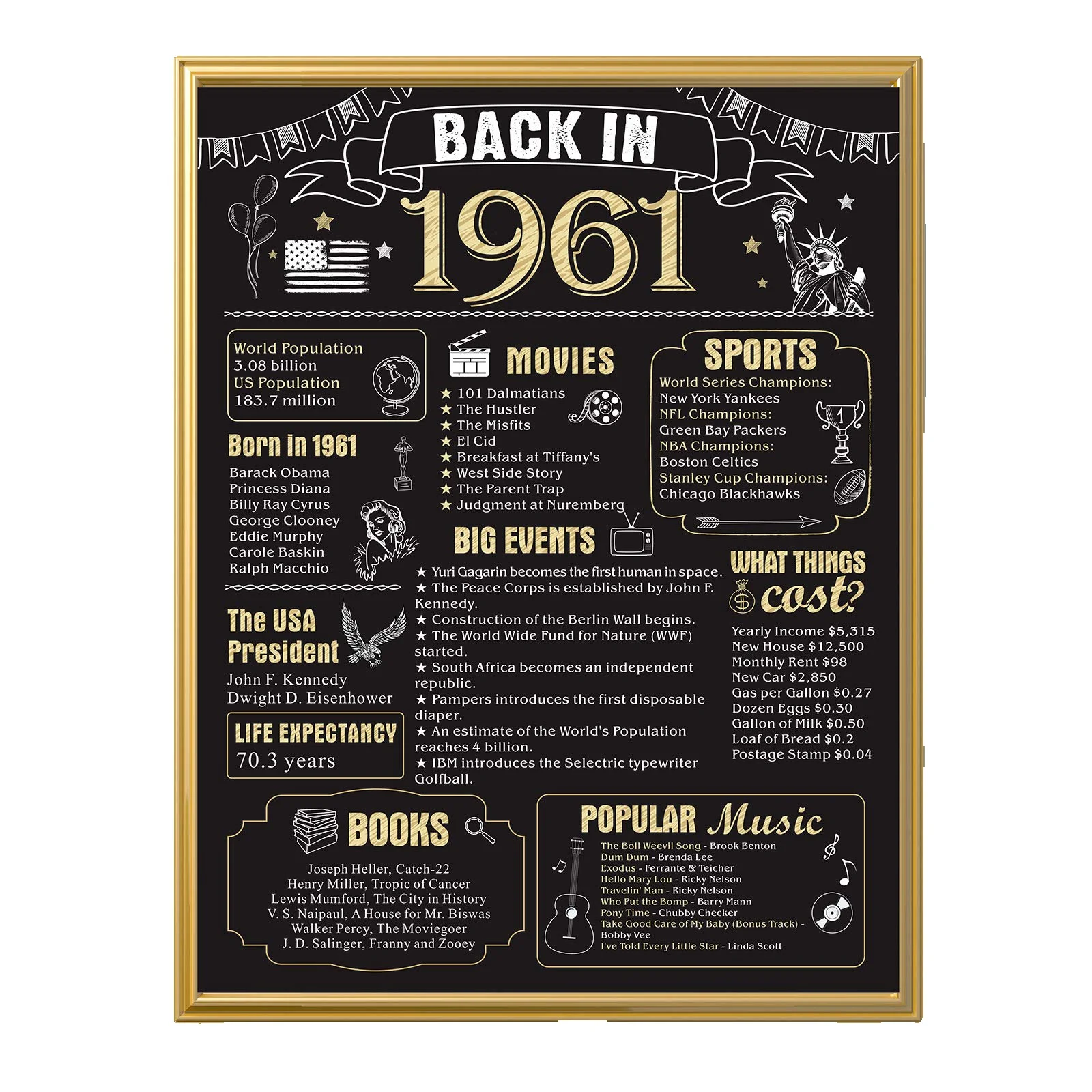 남녀공용 파티 배경 벽 장식, 블랙 골드 사진 배너, 빈티지 배경, 사진 플래그, 테마 맞춤 