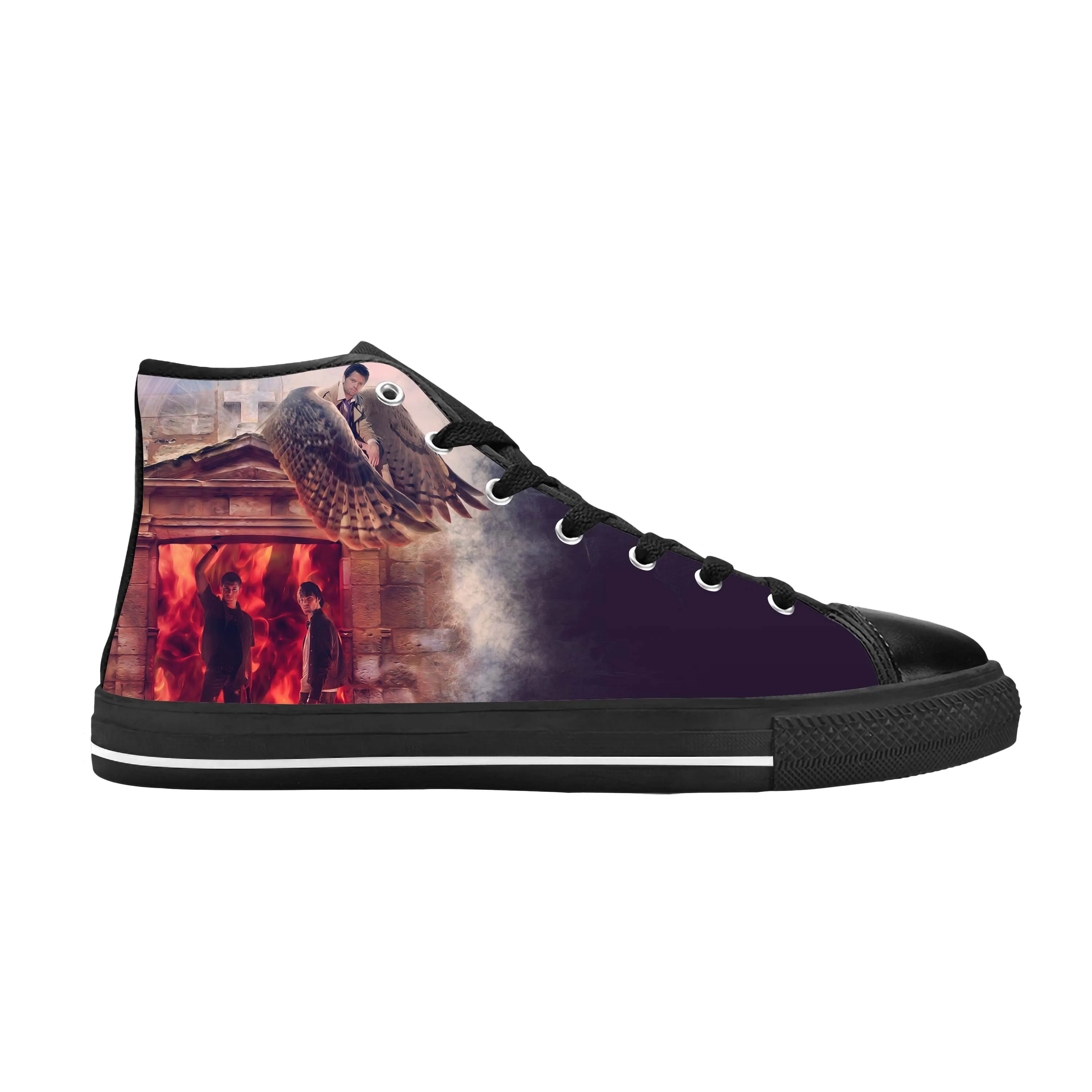 Supernatural Winchester Bros Horror Anime Cartoon Casual Cloth Shoes High Top Comfortable Breathable 3D Print Men Women Sneakers