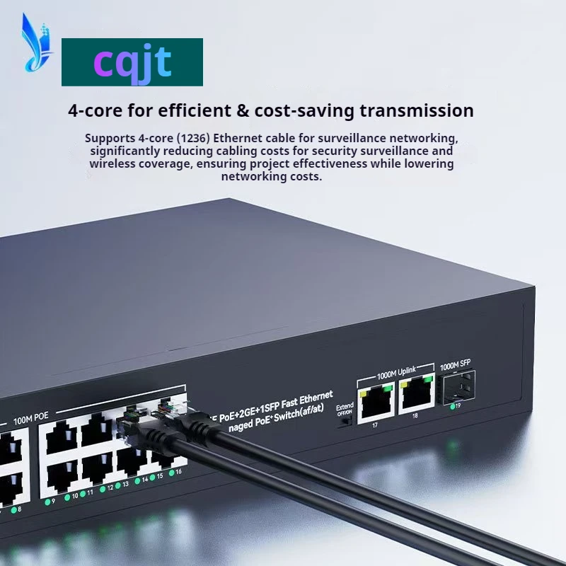 새로운 POE RJ45 이더넷 스위치 SFP 48V(802.3af/at 업링크 비관리형 플러그 앤 플레이, IP 카메라/NVR용)