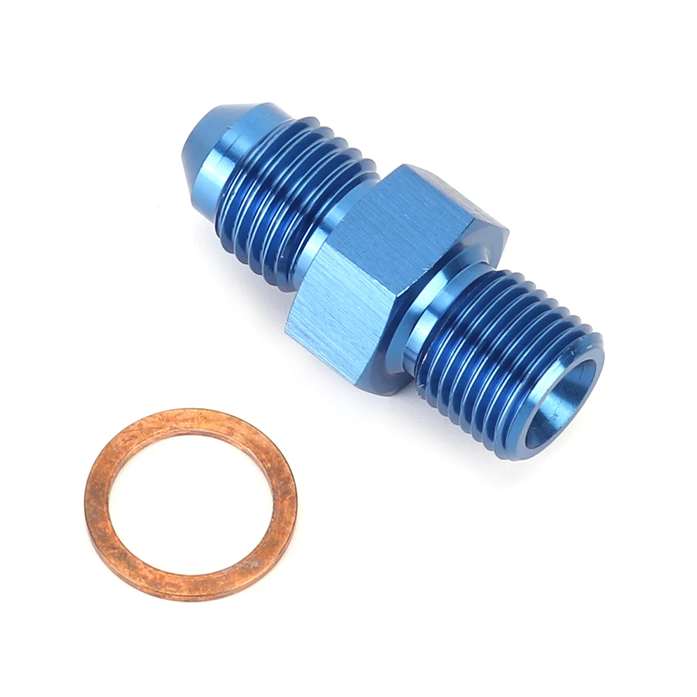 AN-4 (4AN) to M11x1.0 1mm Restrictor Oil Feed Adapter Connector for Garrett Turbo Fitting Bung |
