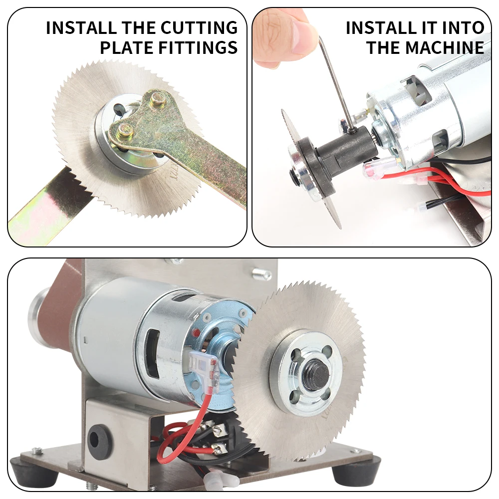 Grinder Electric Belt Sander DIY Sander Polisher Mini Polishing Machine Belt Grinder Knife Sharpener with 10PCS