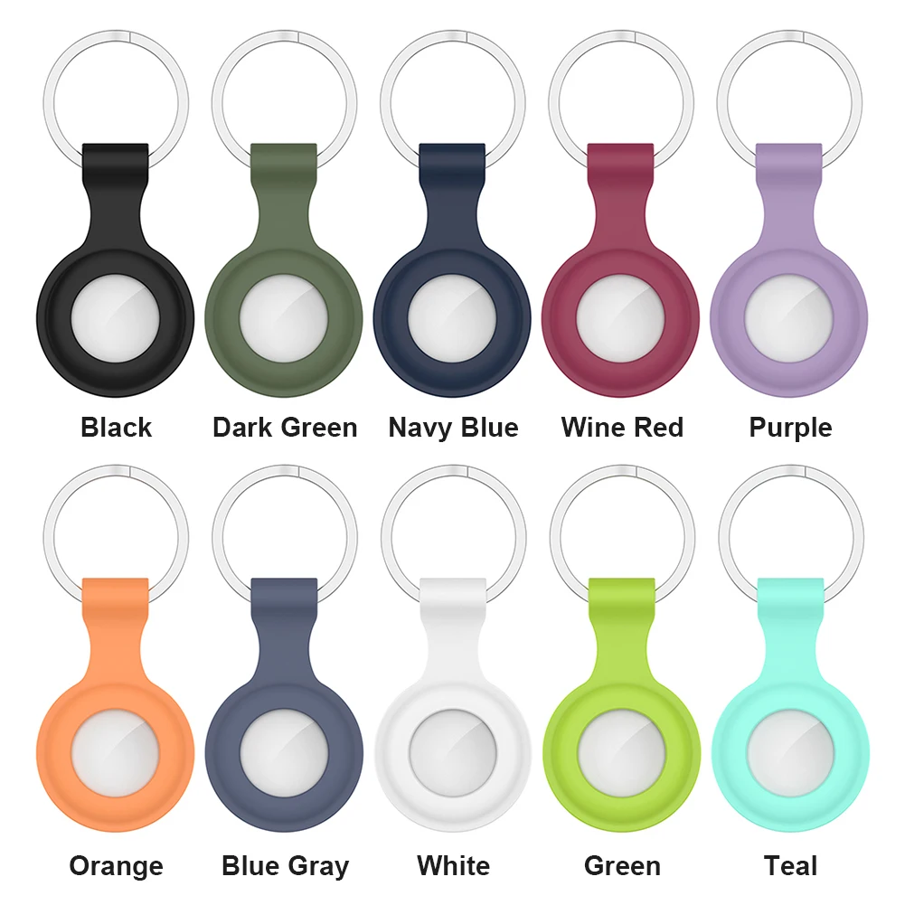 Tracking Device Cover for Air Tag Dog Anti-scratch Sleeve Keychain Locator case Silicone Portable Keychain Shell Key Ring Holder anti lost tracker gps locator key finder anti lose tracker item locator key chain locator anti lost locator keychain accessories