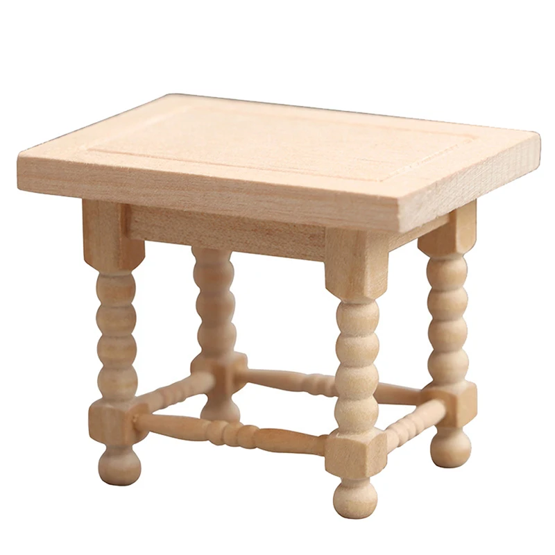 

1:12 Dollhouse Miniature Teatable Coffee Table European Style Stools Furniture Decor Toy