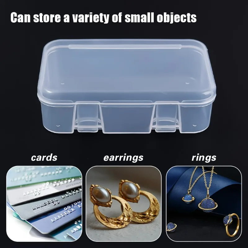 30pcs Mini Plastic Storage Box Transparent Jewelry Storage Box Container Portable Earring Ring Earplugs Case Fishing Hooks