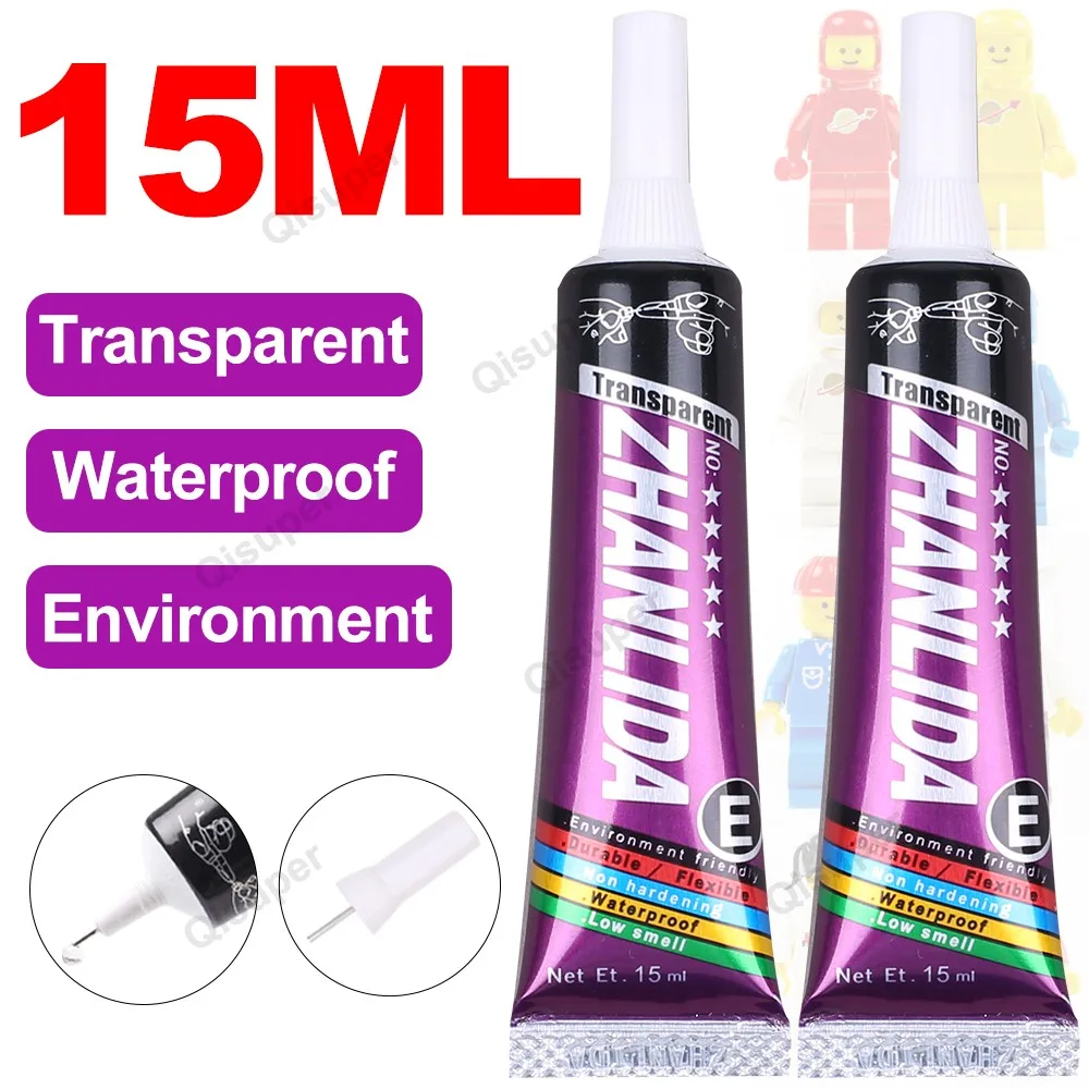 Zhanlida Clear Glue Adhesive Fabric Plastic Model Build Block Miniature DIY Craft Wood Acrylic Puzzle Frame Speaker Phone Cement 5