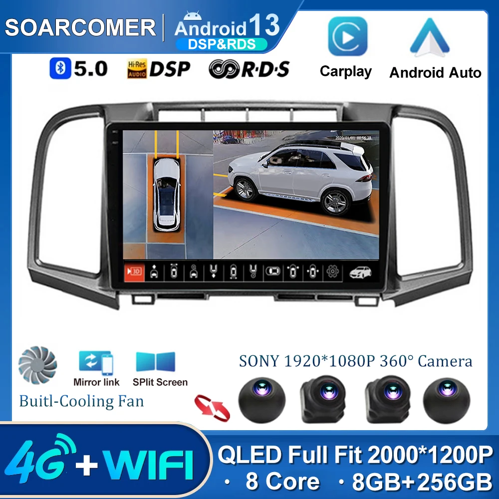 

Автомобильный радиоприемник carplay BT, мультимедийный видеоплеер с GPS-навигацией, без dvd, Android 13, для Toyota Venza 2008-2016, типоразмер 2 din