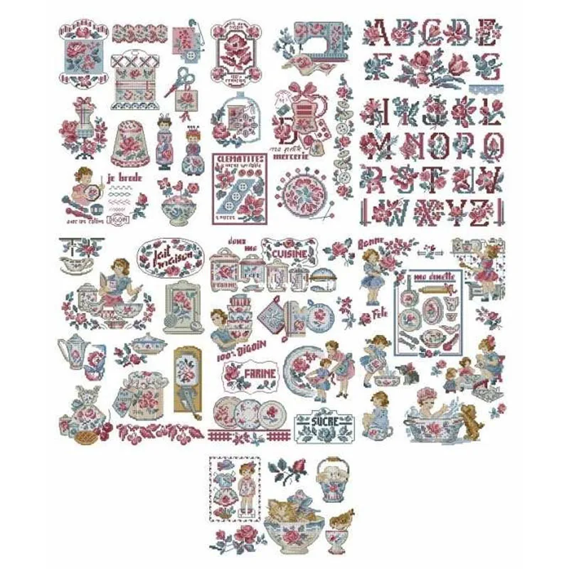 832Fun Cross Stitch Package Greeting Counted Kits Joy Sunday Kits Embroidery Animal World of Warcraft Sailor Moon