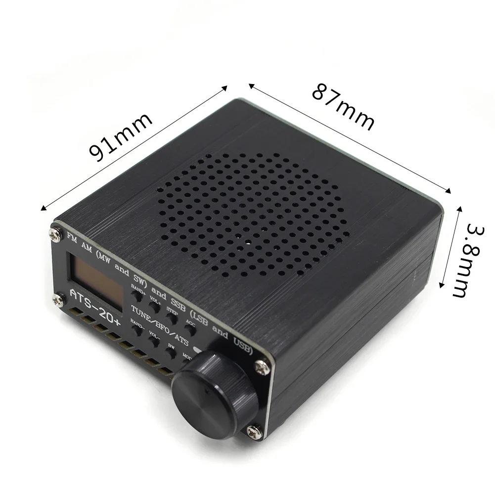 풀 밴드 라디오 리시버 ATS-20 + 리시버 FM AM (MW SW) SSB (LSB USB) 안테나, 가정용 OLED 디스플레이 리시버, SI4732