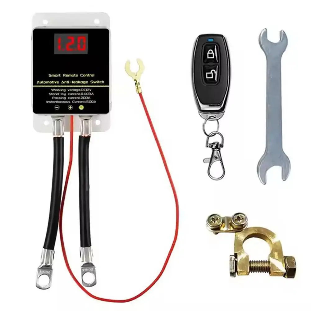 12VCarBatteryCutoffSwitchRemoteControlRelaywithDisplayBattery