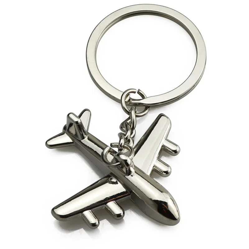

50pcs Civil Aviation Air Plane Metal Alloy Keychain Keyfob Keyring Gift For Men Women