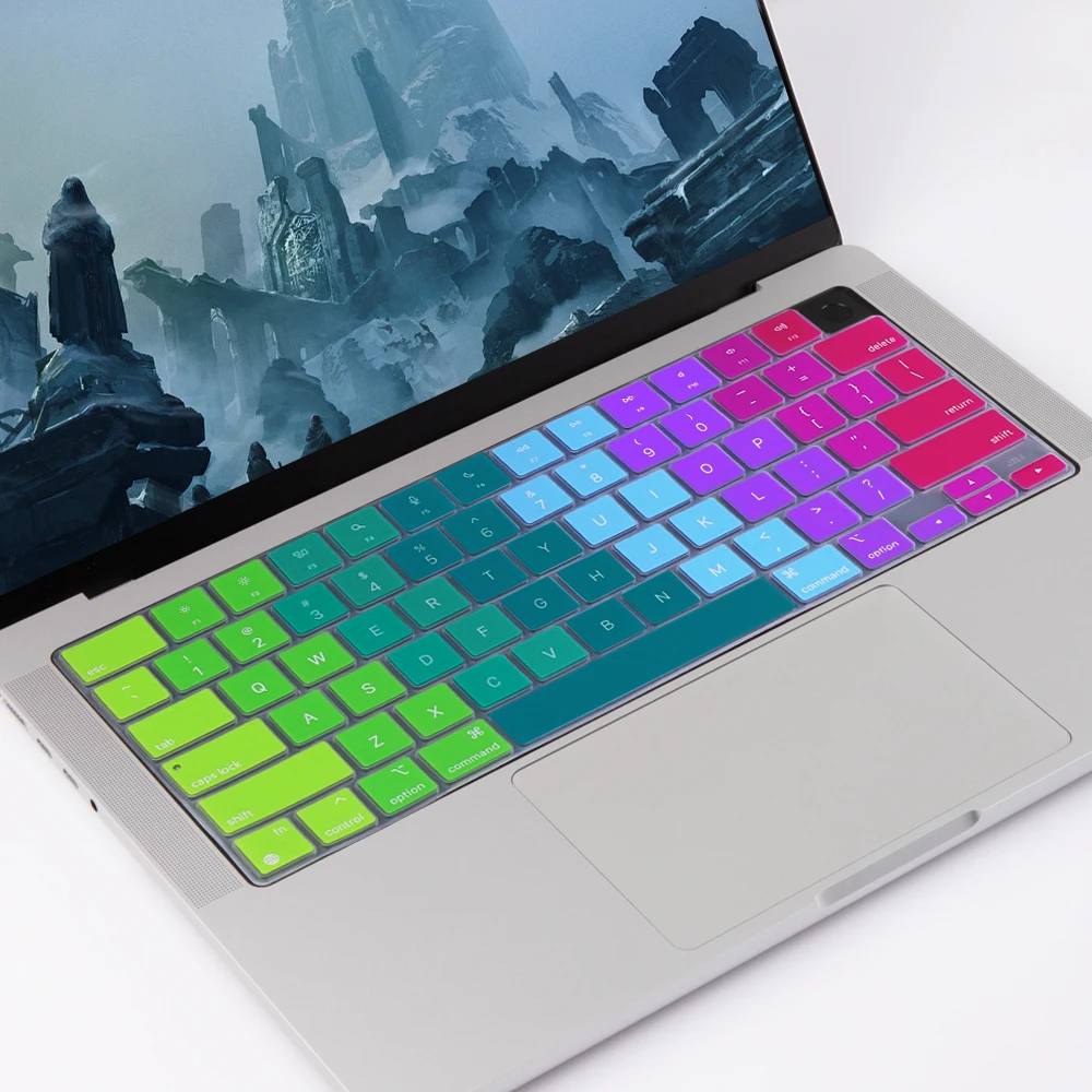 For Macbook Us Version Silicone Keyboard Cover Waterproof 2021 2022