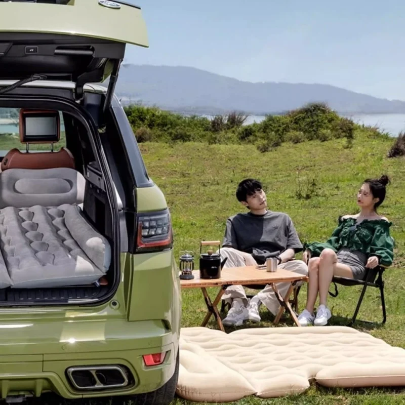 SUV Car Air Inflatable Travel Mattress Bed Universal for Back Seat Multi functional Sofa Pillow Outdoor Camping Mat