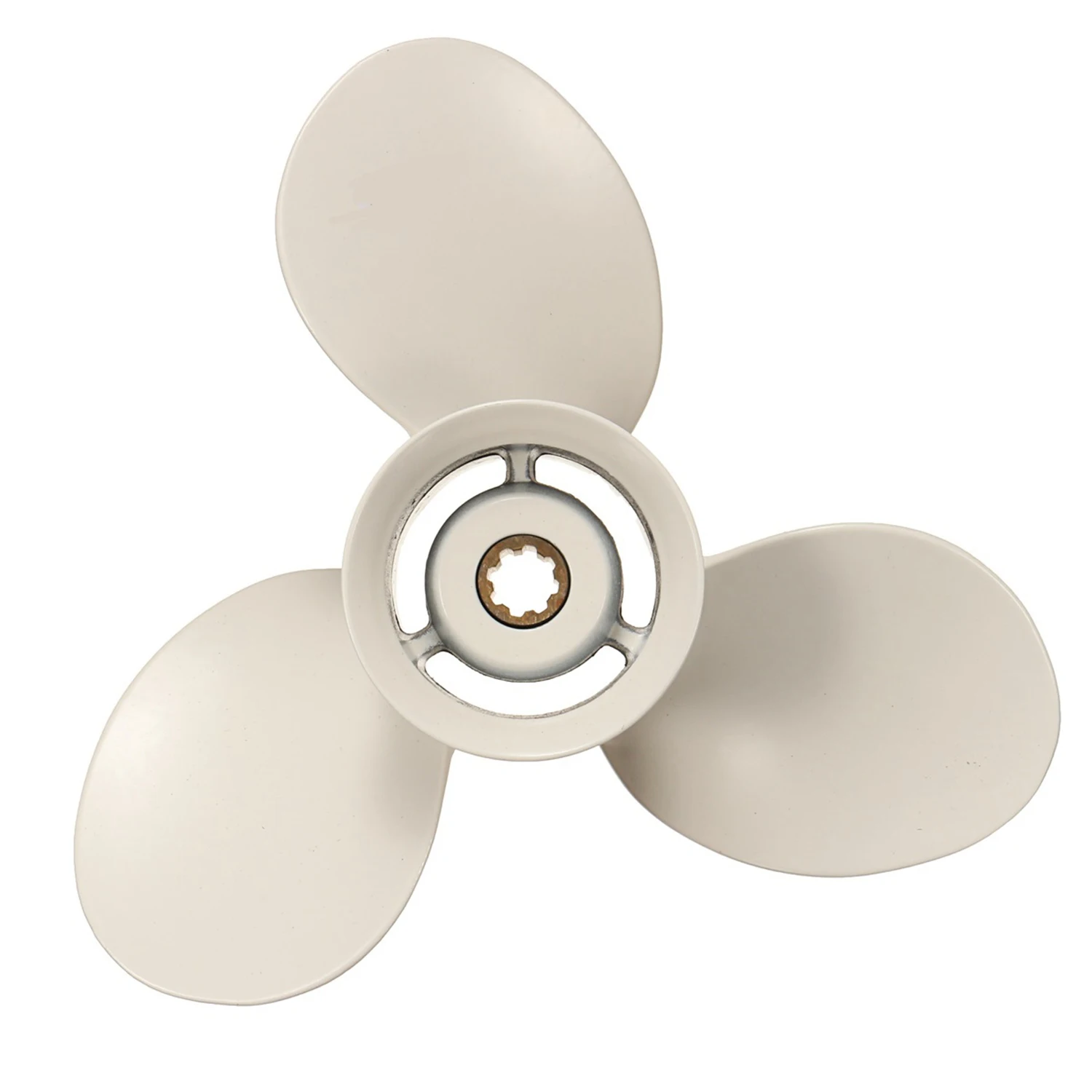 for Yamaha 9.9-15HP 63V-45945-10-EL 9-1/4 x 9 Aluminum Alloy Marine Outboard Propeller 8 Spline Tooth 3 Blades