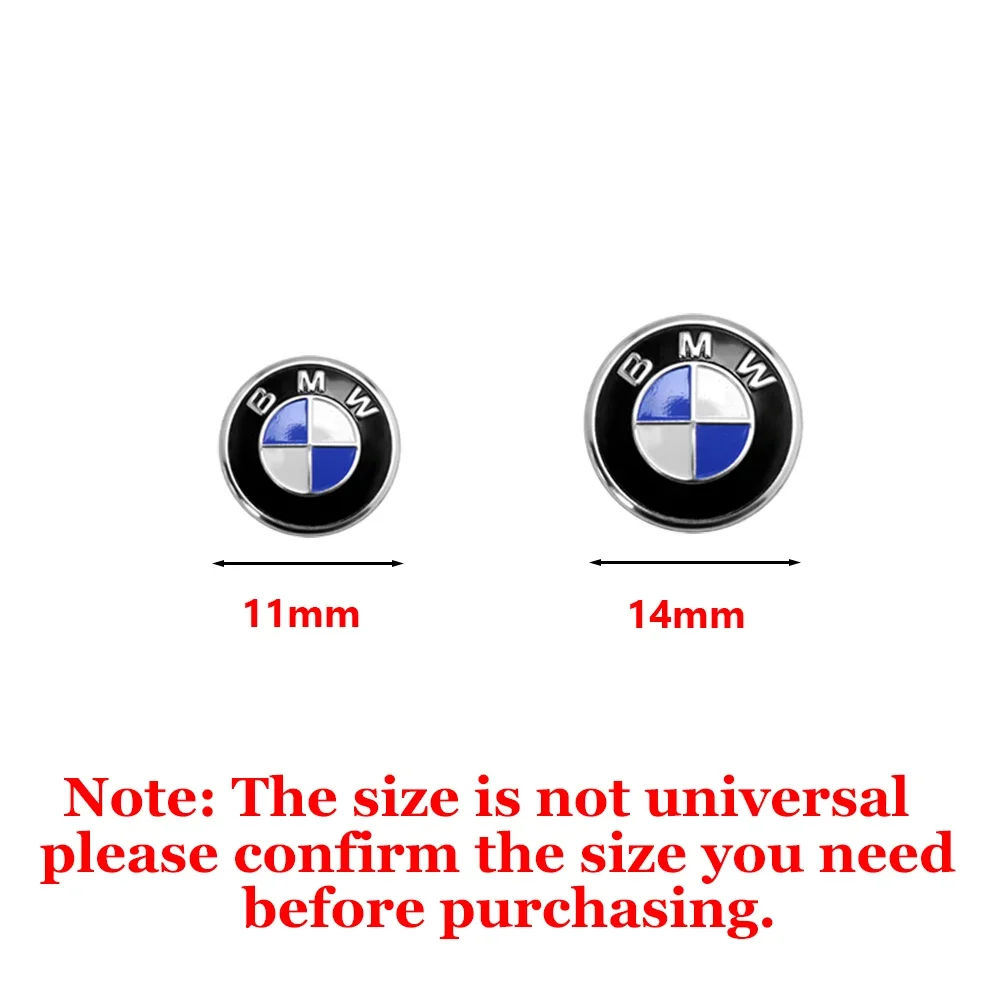 Car Key Stickers 14mm Car Key Emblem Stickers Auto Control Key Accessories For BMW E34-E92 M3 M5