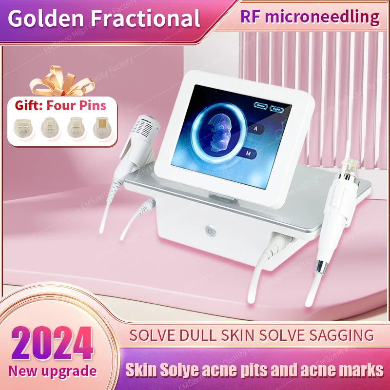 2024 최신 2-in-1 분수 RF 휴대용 안료 흉터, 여드름 주름 스트레치 리무버, 미용실