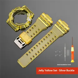 Vibrant Transparent Strap Case with Resin Shell (Yellow)