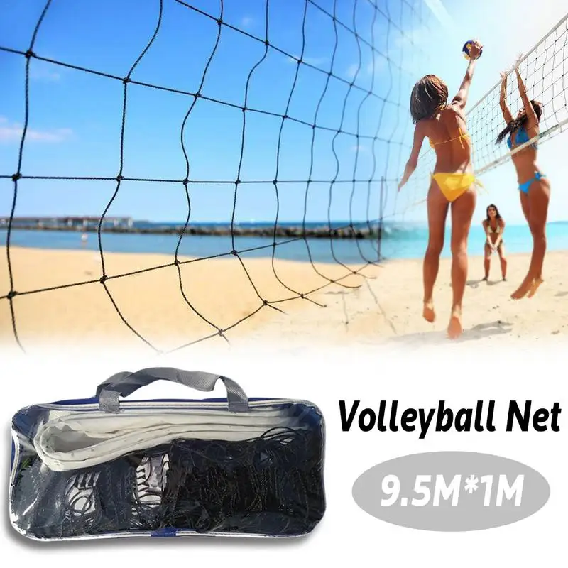 

9.5X1 M Volleyball Net Portable Volley Ball Net Handball Netting Universal Volleyball Accessories For Outdoor Indoor Beach