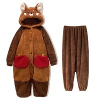 Adult Raccoon Cosplay Costume Robes Kigurumi Unicorn Onesie Anime Nightgown Halloween Cartoon Bear Pajamas Winter 2