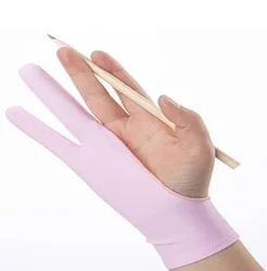 Bview Art Anti - Mistouch Sketching and Painting Gloves (5pcSingleLayer - pink)
