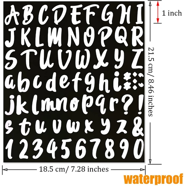 1, 2, 3 SELF ADHESIVE VINYL LETTERS & NUMBERS UPPER STICKERS CAR STICKER  - AliExpress