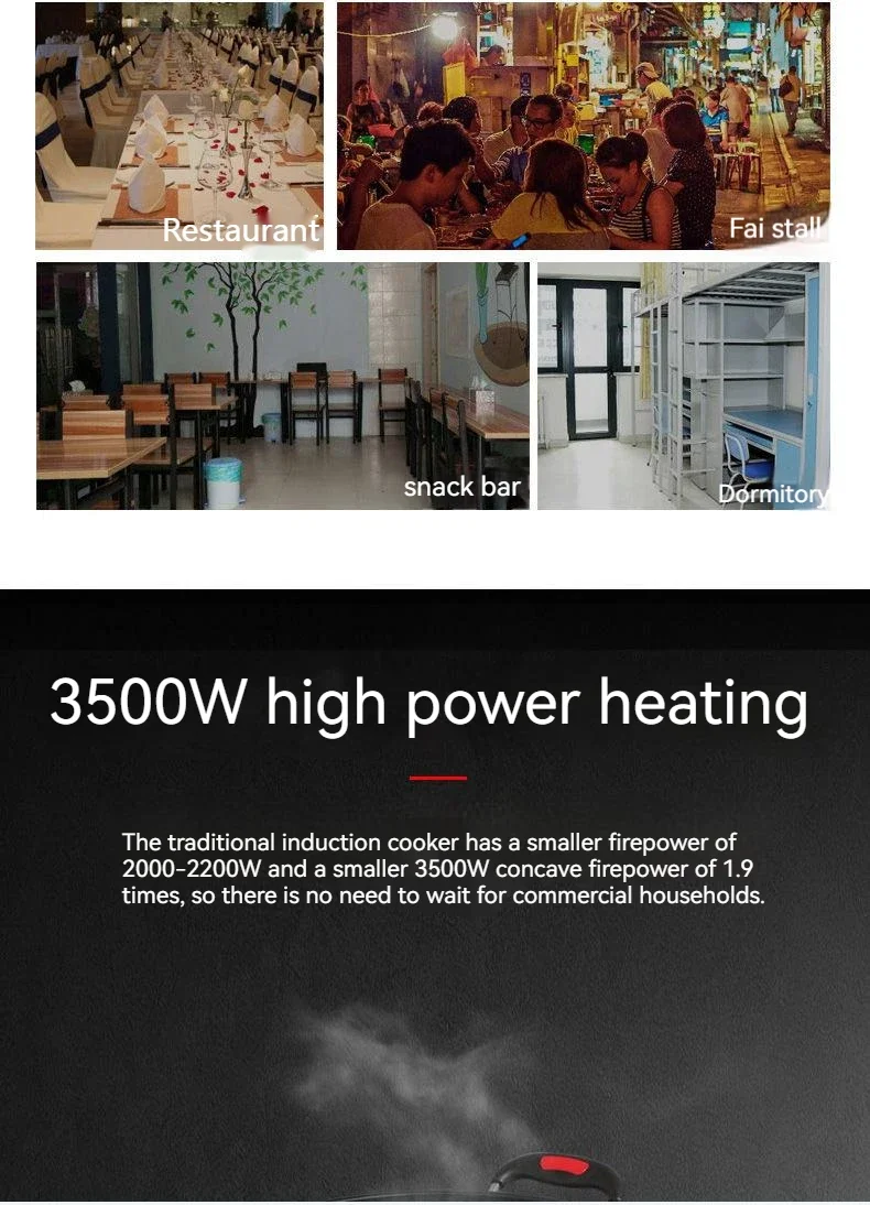 Sdd4b0396f96145858a594ca4abed15f9p Household Full Set of 3500W High-power Intelligent Concave Cooking Hot Pot Induction Cooker Commercial Induction Cooker Mallzona