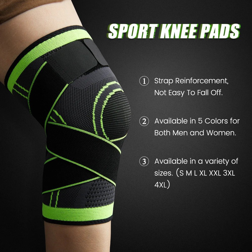 1 PCS Knee Pads Braces Sports Support Kneepad Men Women Knee Braces for Arthritis Joints Protector Fitness Compression Sleeve