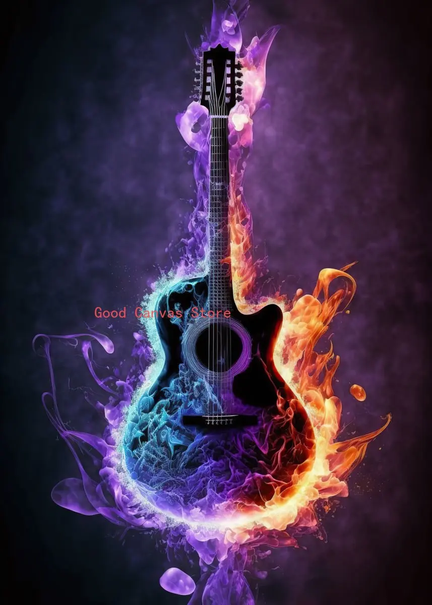★アウトレット★ パネルアート Fire guitar デジタルプリントアート ☆アウトレット☆ パネルアート Fire guitar デジタルプリント