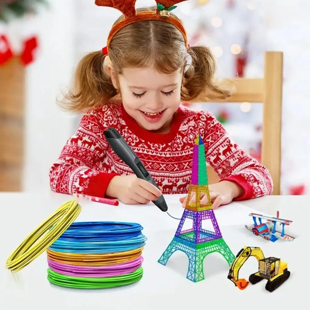 32색 3D 펜 필라멘트 1.75mm PLA 세트 - 각 색상당 10피트(3m) - 총 320피트(96m) 랜덤 색상 3D 프린팅 리필