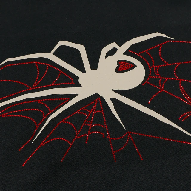 11 BYBB'S DARK Spider Hotfix Rhinestones Print Hoodie 2024 Hot Selling Casual Hoodies Spring Autumn Sweatshirt Men Women Hoodie 5