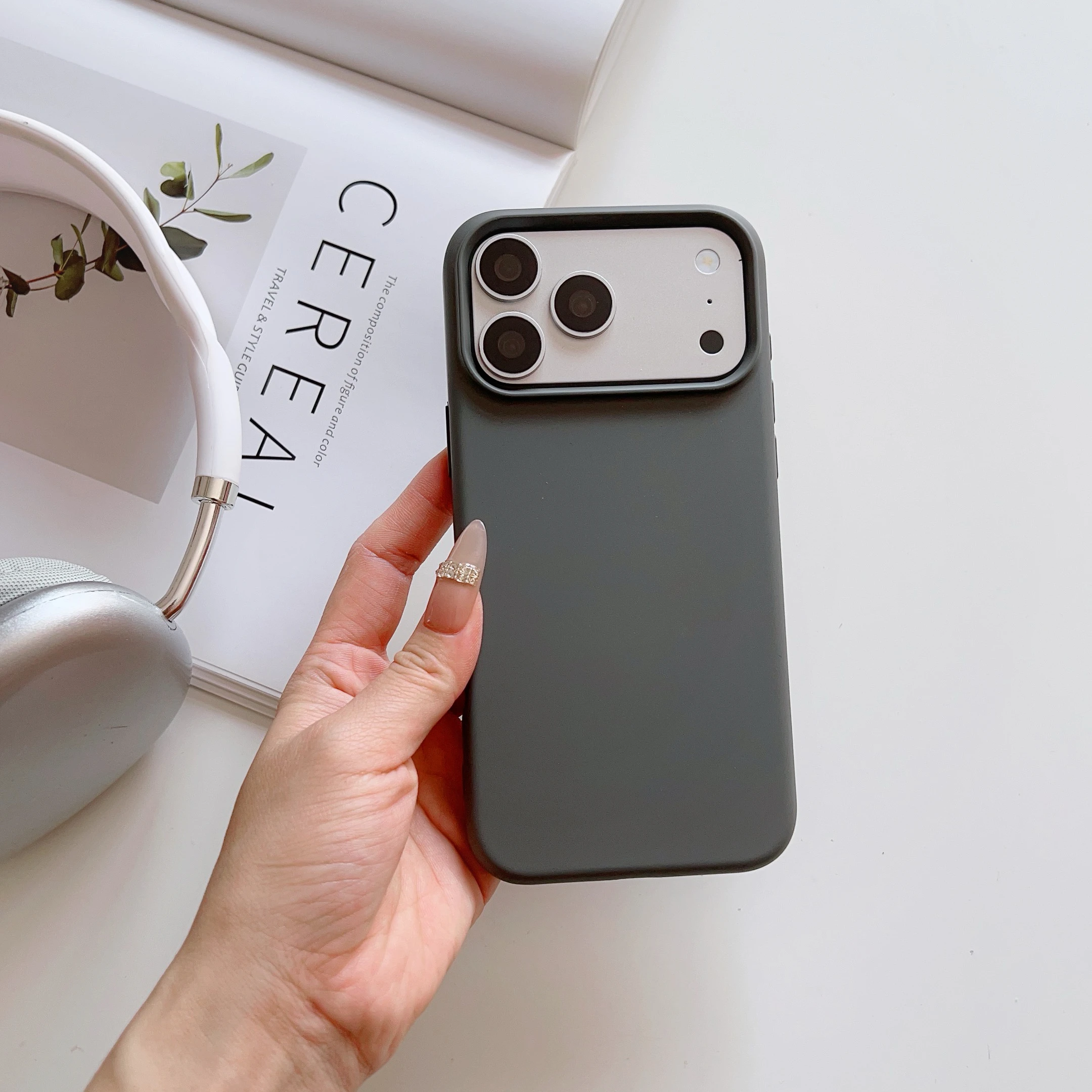 Premium Liquid Silicone Shockproof Phone Case with Matte Skin Feel - Soft Back Cover