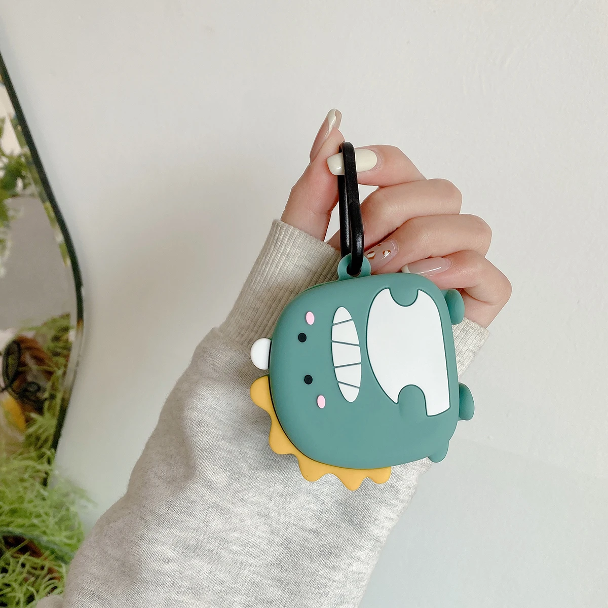 Adorable 3D Cartoon Dinosaur Wireless Earbuds Protective Case Cover