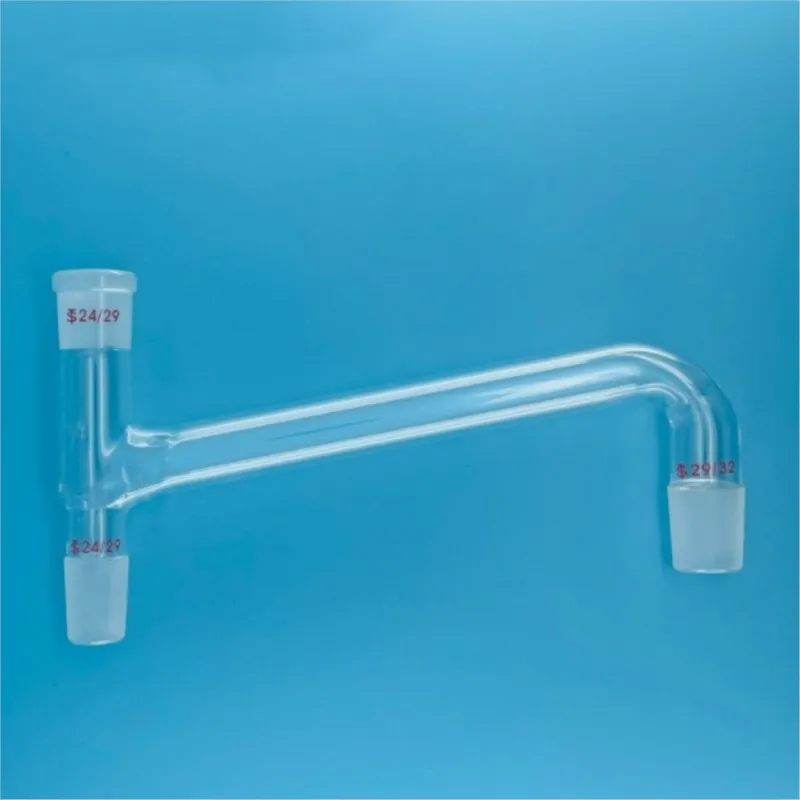 Lab Glass Supplies Lab Glass Adapter 14/23 19/26 24/29 29/32 Glass 3-Way Adapter Distillation Head Oblique Down Type Lab Glassware 75/105&deg;
