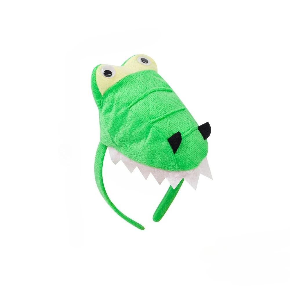 Tier Krokodil Dinosaurier Schildkröte Stirnband Schwanz Bogen Plüsch Party Kopfschmuck Haar Hoop Party Cosplay Kostüm Requisiten – Detail 7