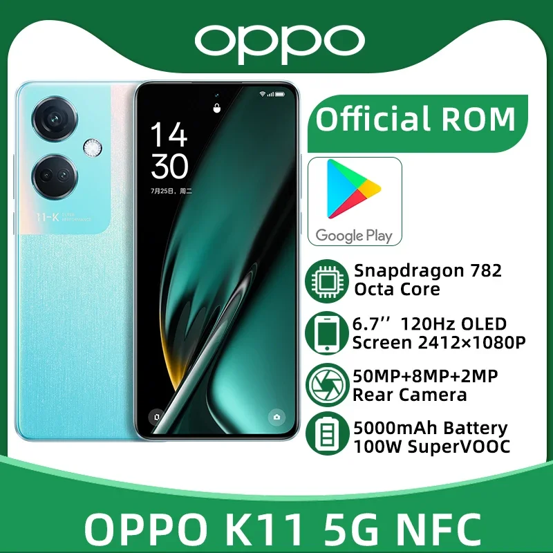 

Смартфон OPPO K11, 100 Вт, тройная камера 50 МП, 782 мАч