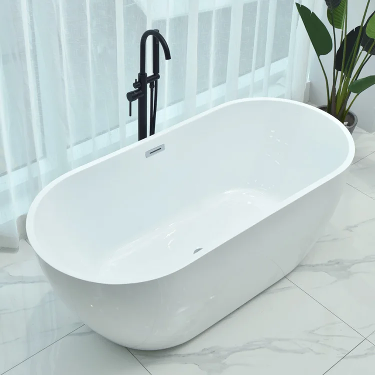Acrylic thin edge bathtub Seamless Home Adult Internet celebrity Freestanding European Princess
