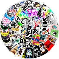 50pcs Fashion Trendy Mobile Phone Refrigerator DIY Waterproof Sticker 1