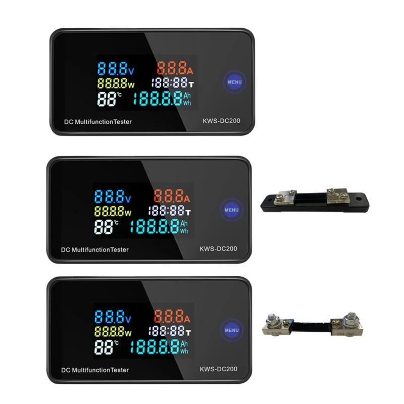 

Амперметр Вольтметр Цифровой для постоянного тока 0-200 В Вольт Ампер Ваттметр Текущее напряжение Мощность