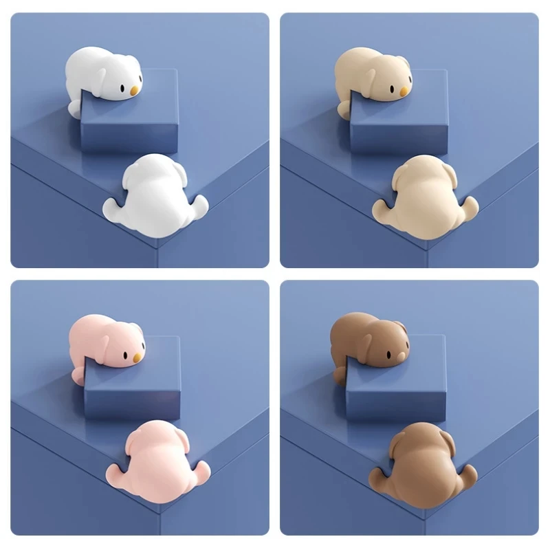 1PC Cute Baby Cartoon Safety Puppy Table Corner Protector Safe Toddler Stage Edge Cover Soft Silicone Protection Furniture Kids