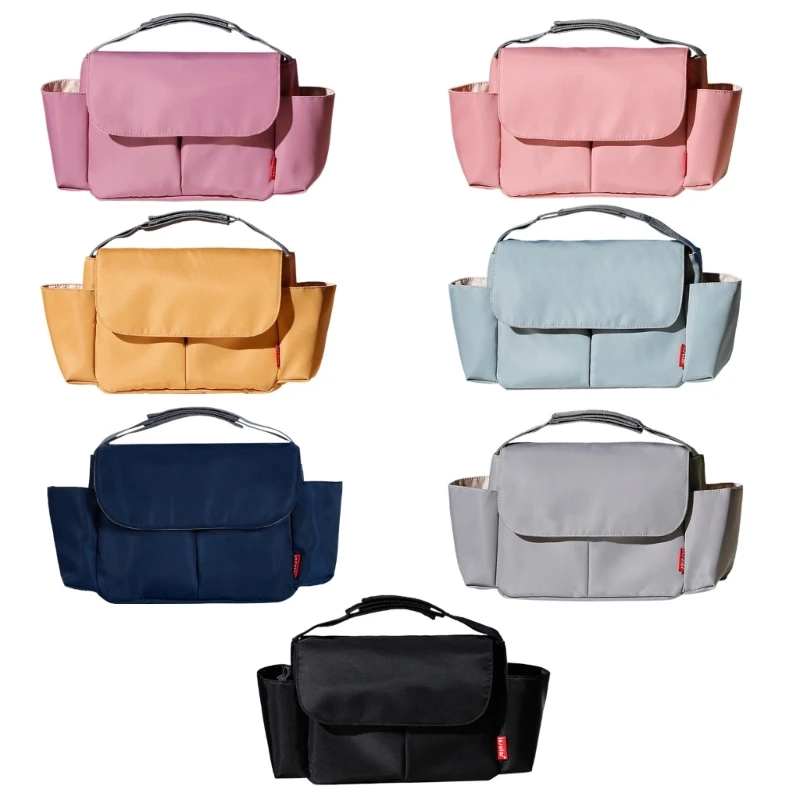 

Baby Bottle Bag on Stroller Soft Nylon Bucket Bag Multipurpose Storage Multi-color Lunch Box Tote Storage