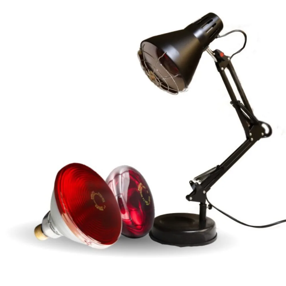 100W,150W,275W Infrared Baking Lamp With Adjustable Brackets For Pain Relief,Skin Care,Red Near Infrared Light Heating Bulb