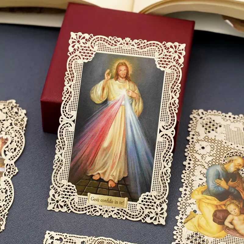 Jesus Holy Family Hollowed Out Lace Bookmark Christian Catholic Icon Card Exquisite Gift Church Souvenir