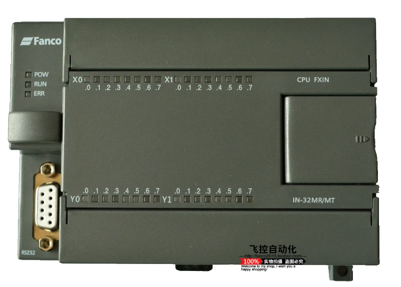 

PLC Industrial Control Board DC24V FX1N 32MR DC24V 6W 16 Input 16 Output Baud Rate 9600 Support HMI