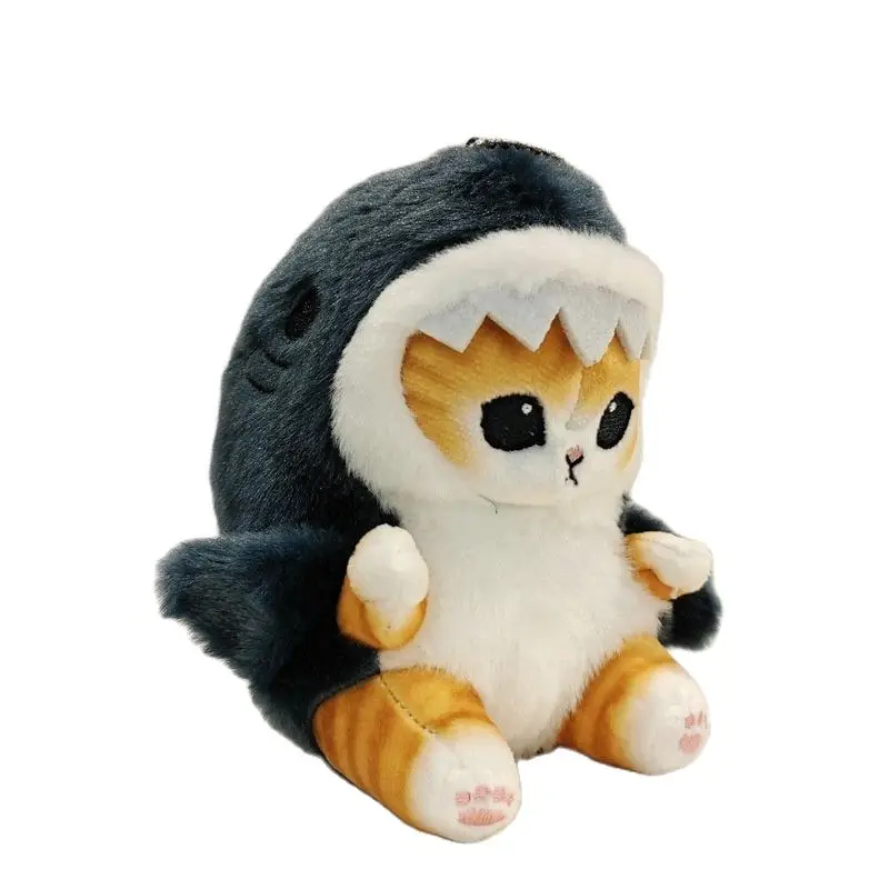 

Hot Cute Shark Cat Fried Shrimp Cat Plush Doll Pendant Doll Beautiful Room Car Bag Decoration Pendant Opening Holiday Gift