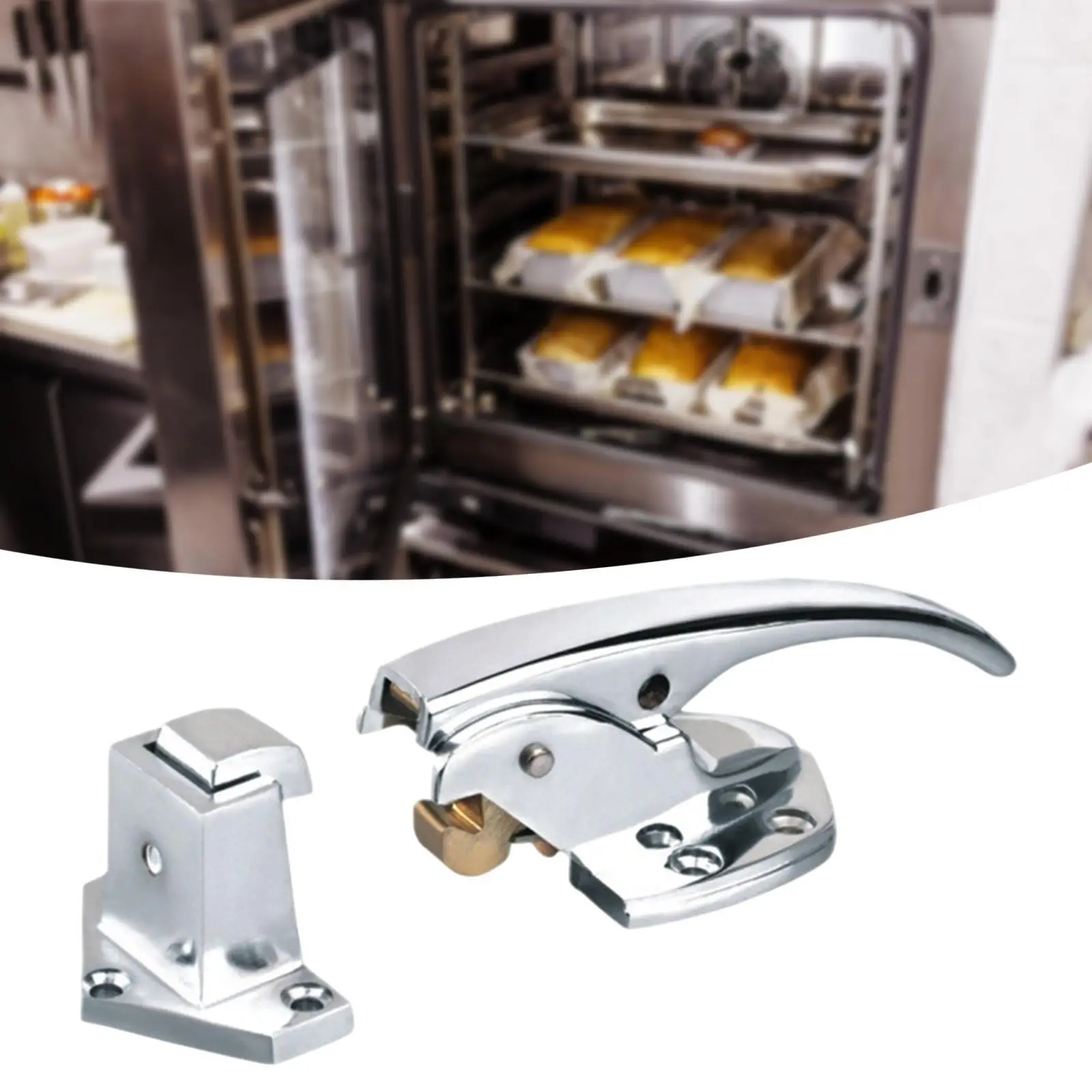 Freezer Door Handle Replacement Sturdy Zinc Alloy Walk in Freezer Door Handle Kit