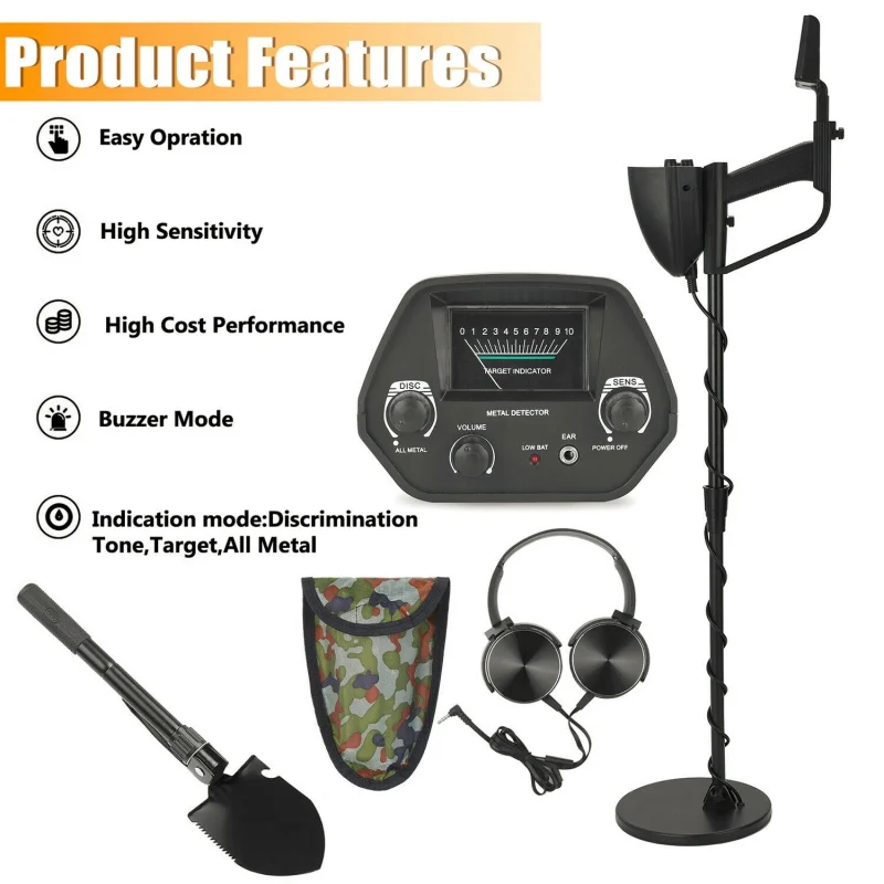 

GTX4030 Metal Detector Set Portable Waterproof Search Coil Underground Treasure Gold Finder Portable Gold Depth Detector