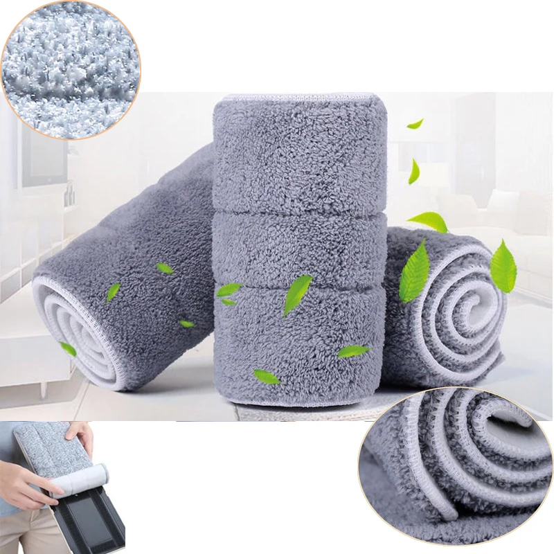 5/7/10pcs Microfiber Floor Mop Cloth Replace Rag Self Cleaning Cloth