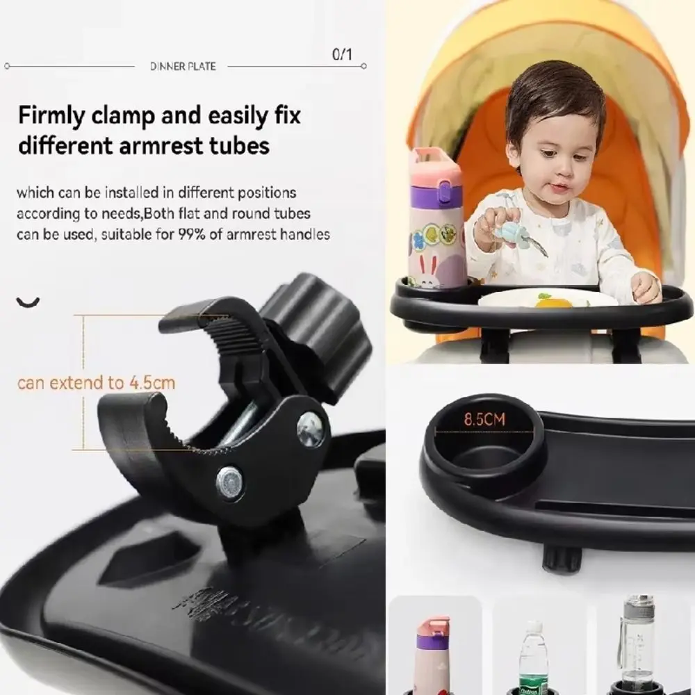 Antislip Stroller Cup Holder Practical Handy Universal Stroller Tray Convenient Detachable Pushchair Snack Table Toddlers