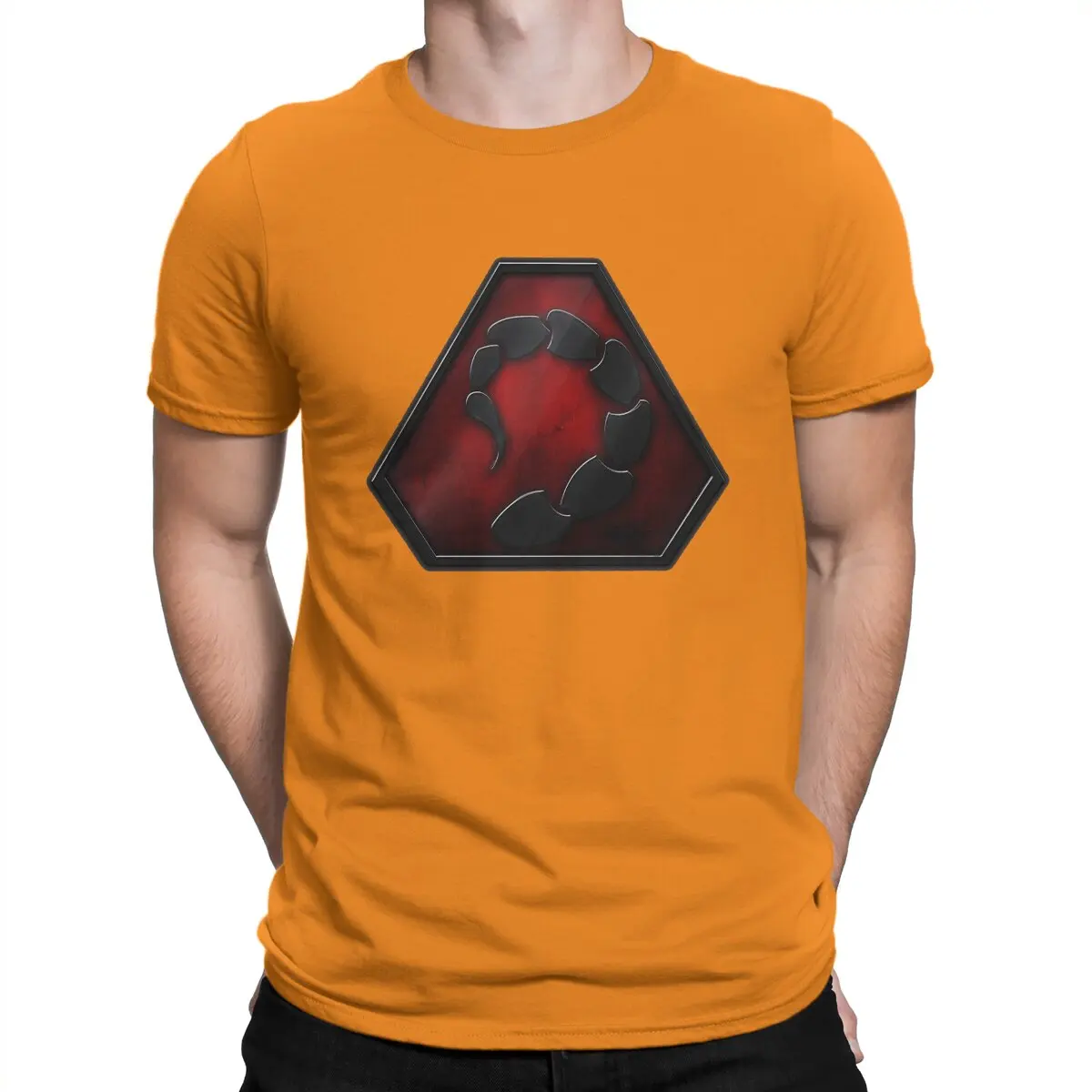 thumbnail image 1 of Camisetas para hombre NOD, novedad, algodón puro, camiseta de manga corta, alerta roja, cuello redondo, estampado, 1 of 7