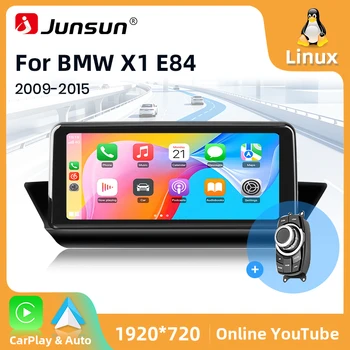 Radio para Auto Junsun con Sistema Linux, Carplay Inalámbrico, Android Auto, para BMW X1 E84 2009-2015 CIC iDrive, Pantalla Táctil, Reproductor Multimedia con YouTube en Línea, GPS, Navegación, Sistemas Inteligentes, Estéreo 1