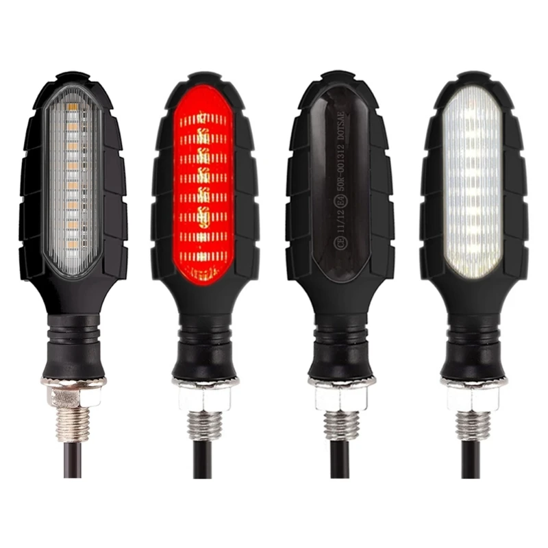 

Universal 16LED Motorcycle-Turn Signals- Light Flowing Water Flasher Rear Stop Light Lightings Blinker- 1 Pair